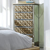 Luxurious Golden Accents And Floral Design Bedroom Set / Lixra