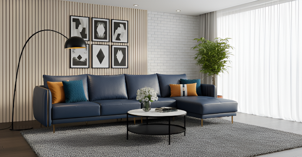 Urban Style Fine Furnished Leather Sectional Sofa Set / Lixra