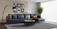 Urban Style Fine Furnished Leather Sectional Sofa Set / Lixra