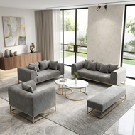 Velvet Fabric Living Room Sofa-Set / Lixra