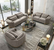 Velvet Upholstered Modern Sofa Set / Lixra