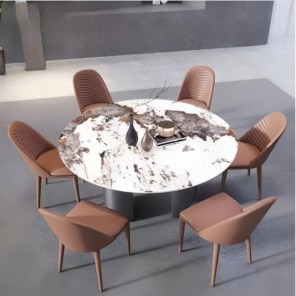 Excellent Finish Marble-Top Dining Table Set / Lixra