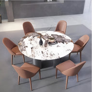 Excellent Finish Marble-Top Dining Table Set / Lixra