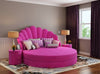 Waves Luxurious Velvet Round Bed / Lixra