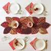 Leaf Design Glass-Beads Table Runner / Lixra