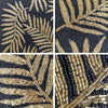 Handcrafted Black & Gold Leaf Table Runner