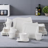 White Ceramic Resplendent Dinnerware Set / Lixra