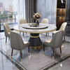 Stainless Steel Marble Top Dining Table Set / Lixra