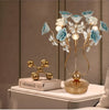 Luxurious Blue Rose Ceramic Table Lamp / Lixra