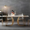 Conventional Rectangular Marble Dining Table Set / Lixra