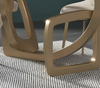 Modern Golden Finish Marble Dining Table / Lixra