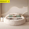 Italian Style Velvet Modern Round Bed
