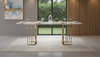 Nordic Metallic Marble Dining Table / Lixra