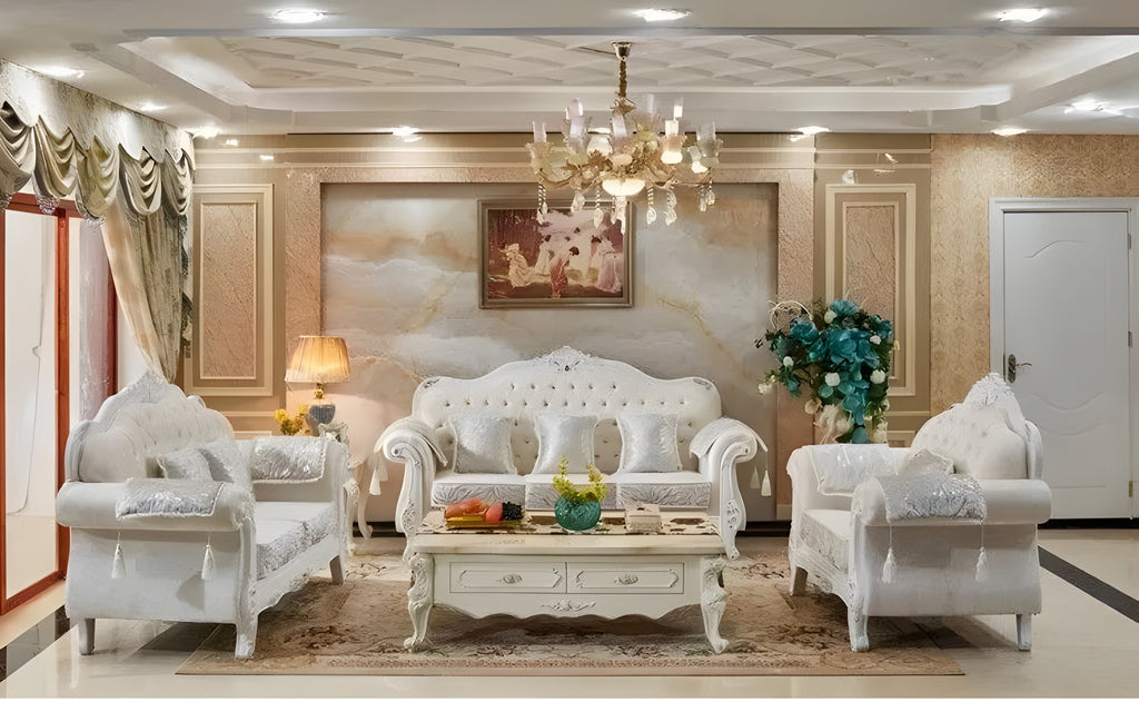 White European Living Room Fabric Sofa Set / Lixra
