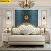 Classic European Luxurious Crafted Wooden Style Bed / Lixra