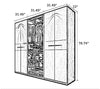 Elegance In Storage Wooden & Glass Door Wardrobe / Lixra