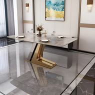 Magnificent L-Shaped Marble Dining Table / Lixra