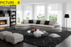 Concrete French Style Cozy Leather Sectional Sofa Set / Lixra