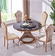 Aesthetic Steel Framed Dining Table Set / Lixra