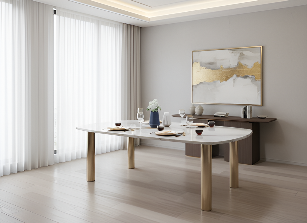 Comfort Modern Marble Dining Table / Lixra
