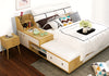 Modern Wooden Leather Bed with Drawers / Lixra