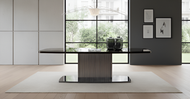 Metallic Glossy Modern Dining Table / Lixra