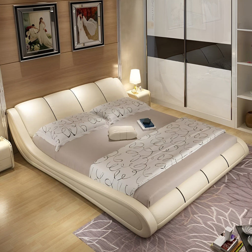Resplendent Innovative Comfy Leather Bed / Lixra