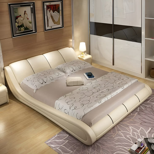 Resplendent Innovative Comfy Leather Bed / Lixra
