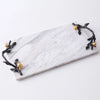 Elegant Marble Tray with Metal Handles for Serving and Storage / Lixra