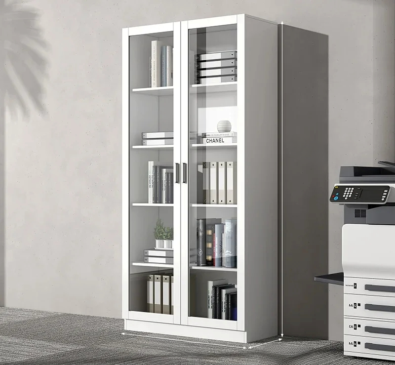 Multipurpose Small Wooden Bookshelf With Doors / Lixra