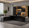 Luxurious LED Wooden Executive Computer Desk / Lixra