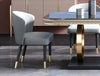 Splendid Steel Construct Marble Dining Table / Lixra