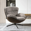 Fabric Accent Chair Leather Covered Body / Lixra