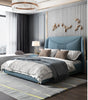 Modern Luxurious Leather Bed With Headboard / Lixra