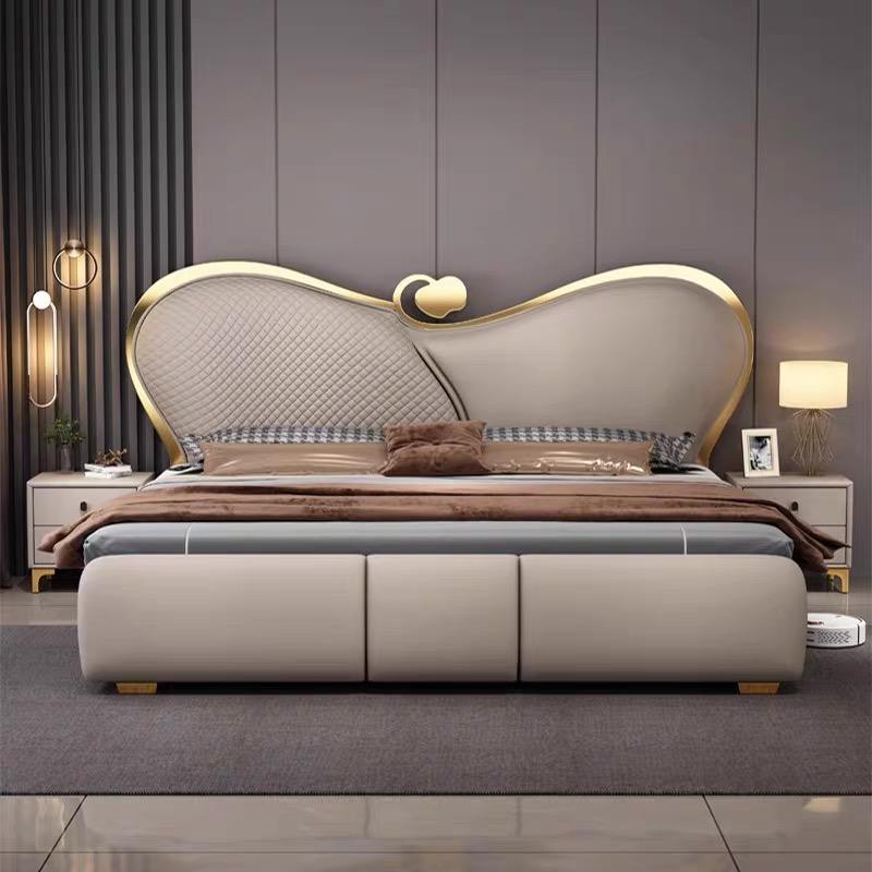 Modern Design Leather Upholstered Bed / Lixra