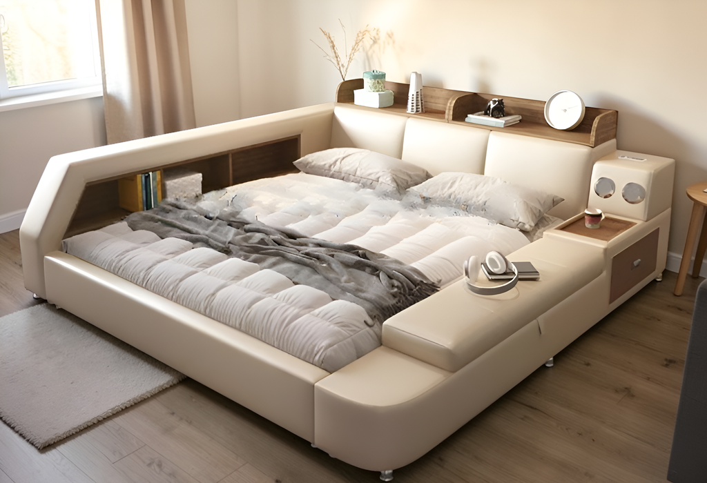 Contemporary Design Multipurpose Leather Bed / Lixra
