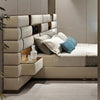 Modern Velvet Fabric Bed with Wall Panels / Lixra