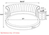 Personalized Leather Modern Round Bed