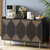 Elegant Utility Carved Triangle Buffet Cabinet / Lixra