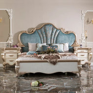 Wooden Smooth European Fabric-Coated Bed / Lixra