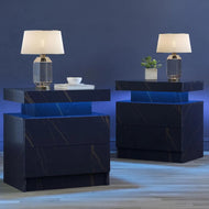 Multi-Color Lighting Night Stand With Storage / Lixra