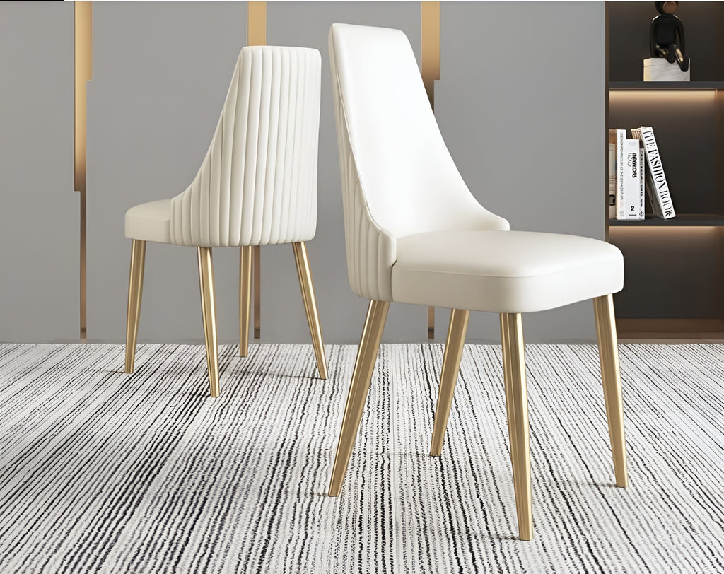 6-Piece Modern Comfortable Leather Dining Chairs / Lixra