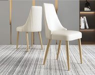 6-Piece Modern Comfortable Leather Dining Chairs / Lixra