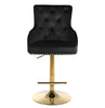 Set Of 3 Golden High Raised Swivel Bar Stools / Lixra