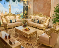 European Liville Traditional Leather Sofa Set / Lixra