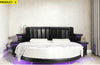 Luxurious Design Leather LED Round Bed / Lixra