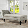 Chic Velvet Upholstery and Tufted Chaise Lounge / Lixra