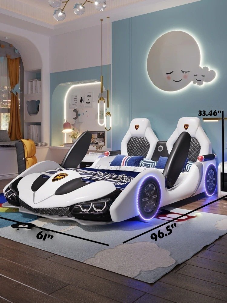 Modern Race Car Bed Children Beds Luxury Kid Leather Car Bed - China Kid Bed,  Kid Car Bed