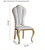 Rectangular Glossy Marble Top With Gold Plated Dining Table Set And Chairs
