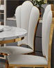 Minimalized Classic Marble Top Dining Table Set With Modern Style Chairs / Lixra